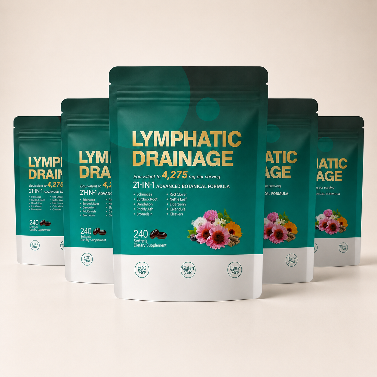 Lymphatic Drainage Softgels — Naturally Reduces Bloating & Puffiness from Within