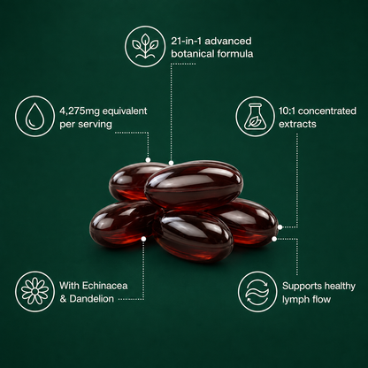 Lymphatic Drainage Softgels — Naturally Reduces Bloating & Puffiness from Within