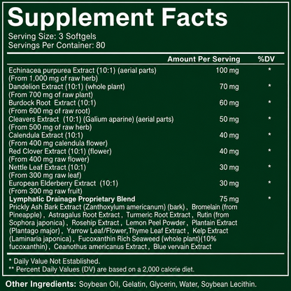 Lymphatic Drainage Softgels — Naturally Reduces Bloating & Puffiness from Within