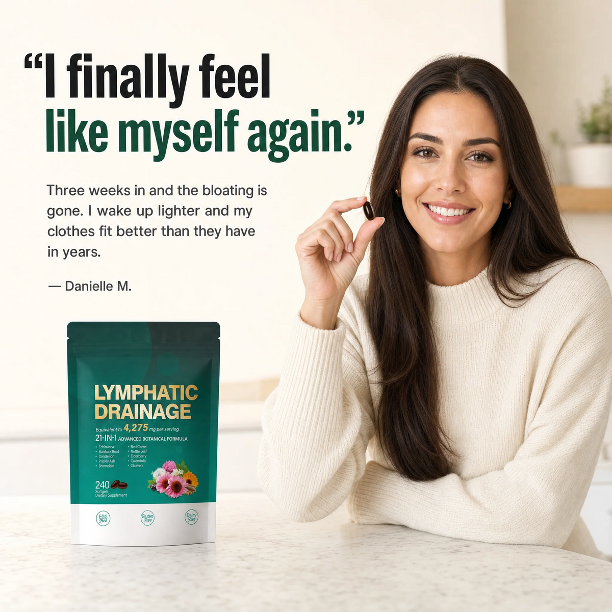 Lymphatic Drainage Softgels — Naturally Reduces Bloating & Puffiness from Within
